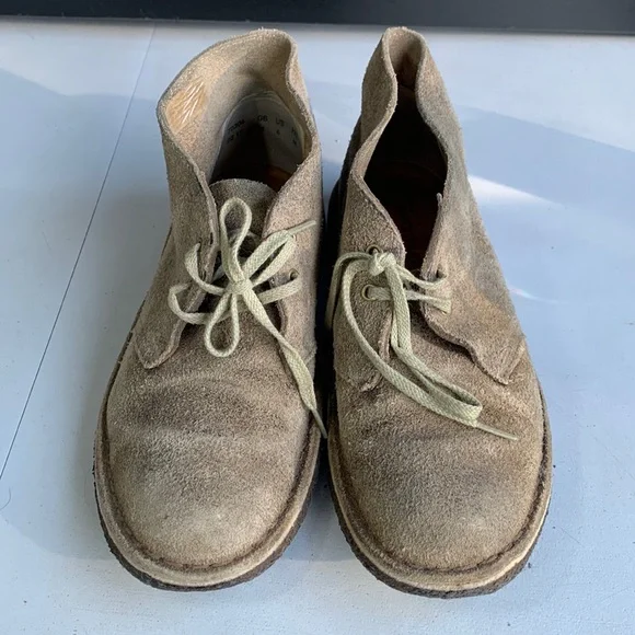 Clarks Originals Desert Boots Women’s Size 6 Sand Suede Casual Chukka Crepe Sole - Picture 6 of 14